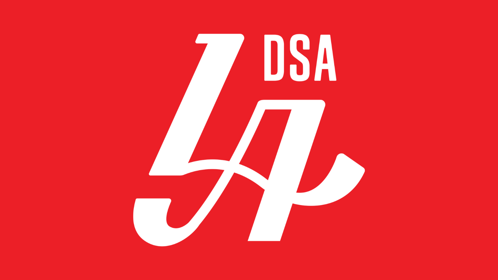 DSA LA logo on red background